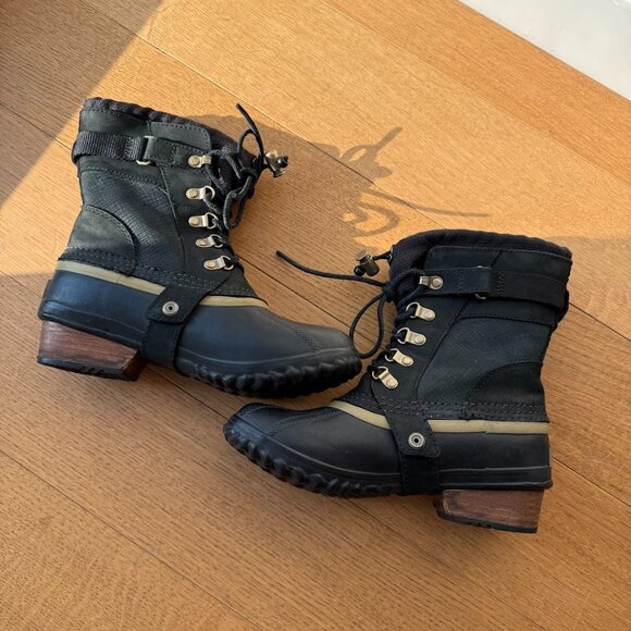 SOREL Womens Conquest Mid-Calf Boots in Black - Picture 16 of 16